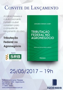 [Blog da Zênite] Lançamento de livro: tributação federal no Agronegócio! — convite livro - Leonardo Loubet