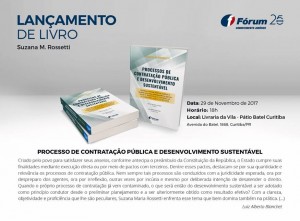 [Blog da Zênite] Evento de lançamento: Contratação pública e desenvolvimento sustentável! — ConviteSuzana